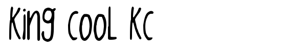 King CooL KC font preview